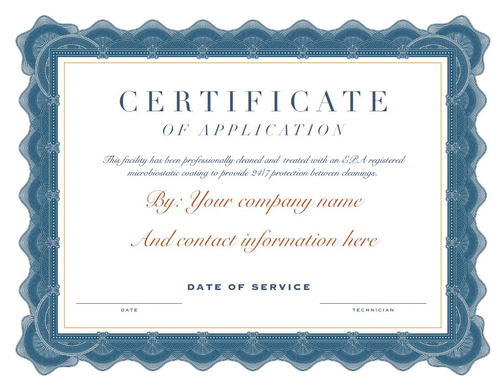 Certificate of Application
